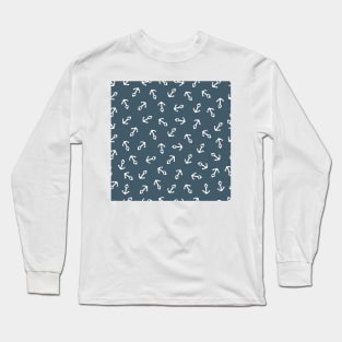 Hand drawn anchor pattern Long Sleeve T-Shirt